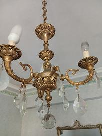 Lampadario argentato