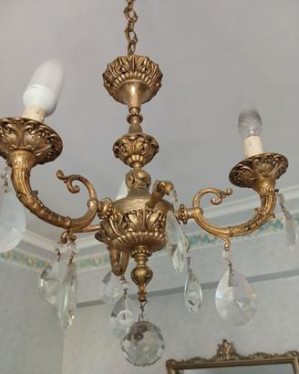 Lampadario argentato