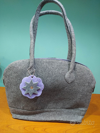 Borsa feltro grigia
