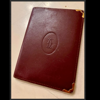 CARTIERleMUSTiconicoPORTACARTEpelleBORDEAUXvintage