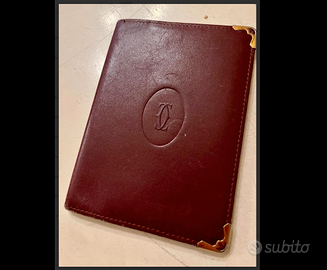 CARTIERleMUSTiconicoPORTACARTEpelleBORDEAUXvintage