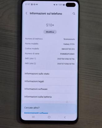 SAMSUNG GALAXY S10 PLUS 512GB NERO