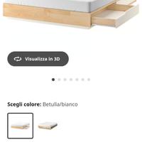 letto ikea Mandal cassettoni