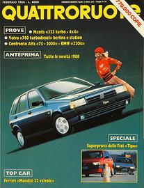 Rivista quattroruote febbraio 1988