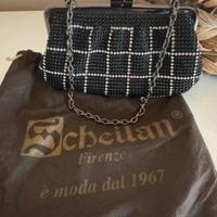 Pochette vintage Scheilan Firenze cristalli neri