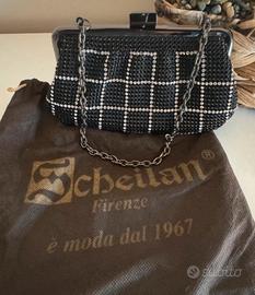 Pochette vintage Scheilan Firenze cristalli neri