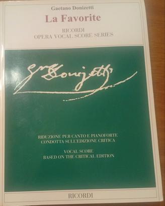 Spartito musicale. La favorite di G.Donizetti