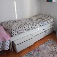 SLAKT Ikea Letto 200x90 con 3 Contenitori