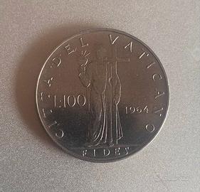 moneta lire 100 vaticano 1964 fdc