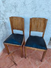 2 sedie il legno