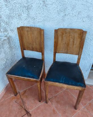 2 sedie il legno