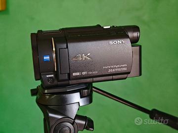 Videocamera Sony 4K FDR-AX33 + Cavalletto Sony VCT