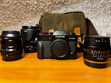 Fujifilm X-T20 + obiettivi + borsa fotografica