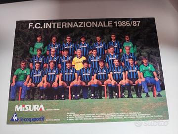 cartolina foto di squadra Inter vintage