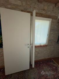Porta interna bianca venata 80x200 completa di cop