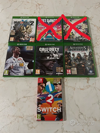 (Prezzo in chat) Giochi Nintendo Switch Xbox One