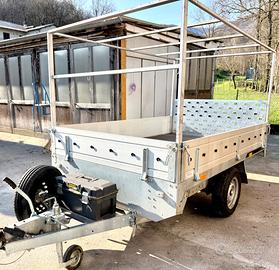 Carrello auto con centina e  pianale basculante