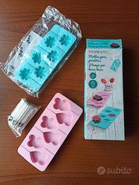 Set 2 stampi in silicone per lecca-lecca  