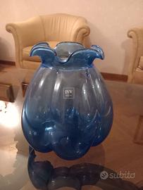 Vaso IVV in vetro blu