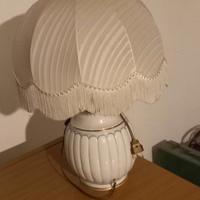 Lampada in ceramica con paralume vintage