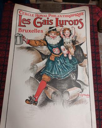 Antico Poster Circense Cercle Royal 1920