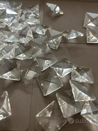 100 pezzi di strass in vetro quadrati cm2x2