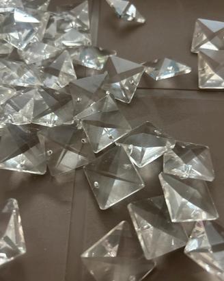 100 pezzi di strass in vetro quadrati cm2x2