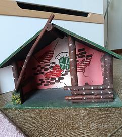 Capanna in legno per presepe Vintage Natale 35 cm 