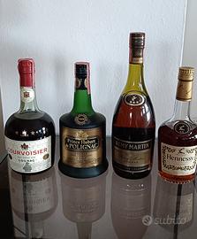 4 bottiglie COGNAC vintage