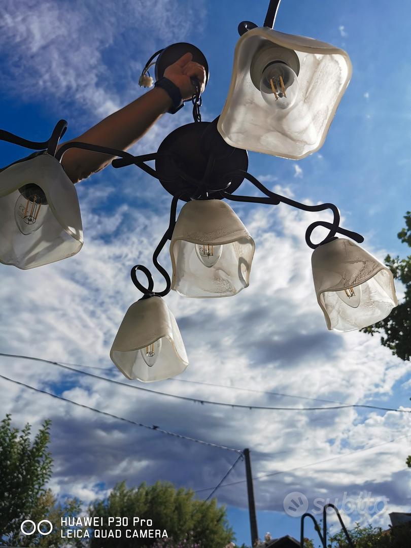 lampadario in ferro battuto artigianale - Arredamento e Casalinghi In  vendita a Bologna