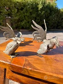 Statuette gallo e papera