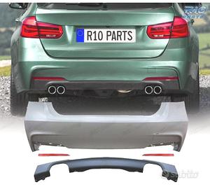 PARAURTI POSTERIORE BMW F30 LOOK M DOPPIA USCITA A