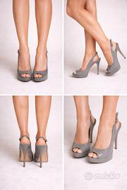 Sandali vernice pelle tacco 12 con plateau 39 