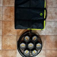 2 x Retrò LED Circolar 7x50W rosone luci dj dmx