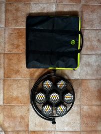 2 x Retrò LED Circolar 7x50W rosone luci dj dmx