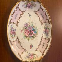 Piatto ovale in porcellana di Limonges