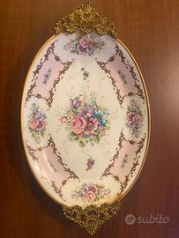 Piatto ovale in porcellana di Limonges