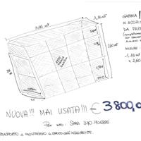 gabbia/voliera/pollaio da parete in acciaio inox 