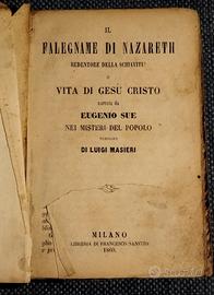 Antico libro Il falegname di Nazareth 1860