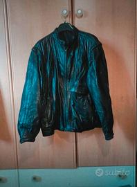 Giubbotto nero in pelle vintage anni 80