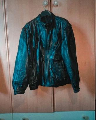Giubbotto nero in pelle vintage anni 80