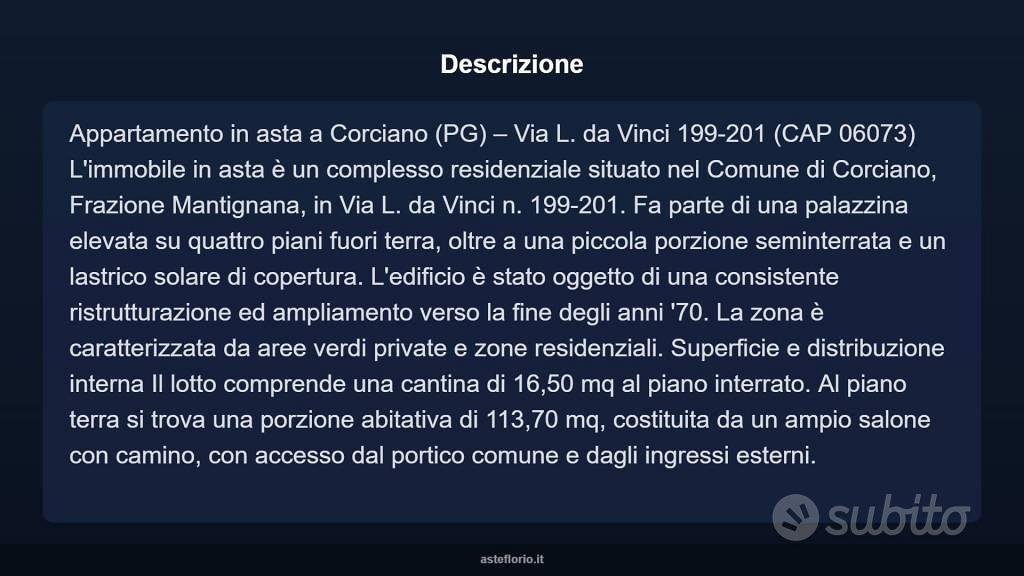 Appartamento – Corciano, Mantignana - Altro