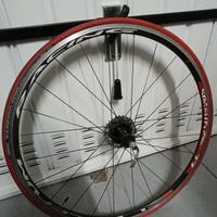 ruota bici strada per rullo completa 