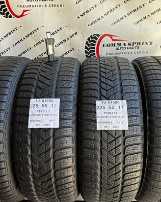 4 PNEUMATICI 225/55 R17 PIRELLI INVERNALI