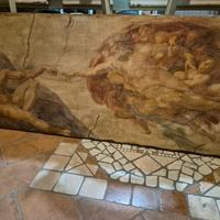  stampa su legno  Michelangelo Creazione di Adamo 