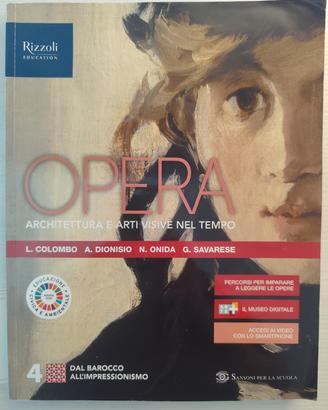 Libro arte Opera classe quarta