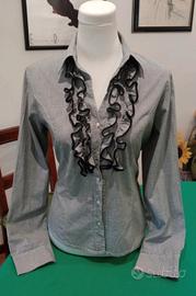 Camicia Studio B. sciancrata con volant – Fantasia