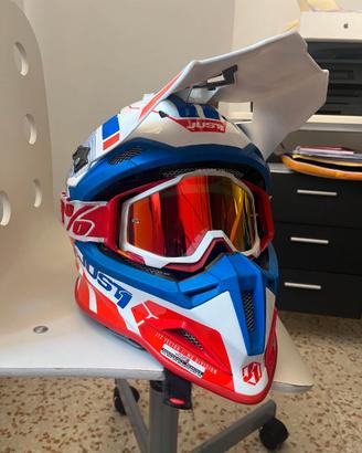 Casco Just1  J12 + Maschera 100% Racecraft