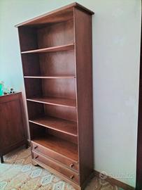 Libreria con 2 cassetti in legno