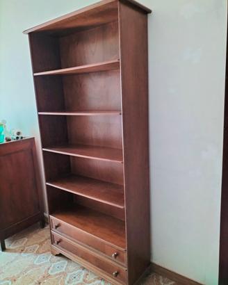 Libreria con 2 cassetti in legno